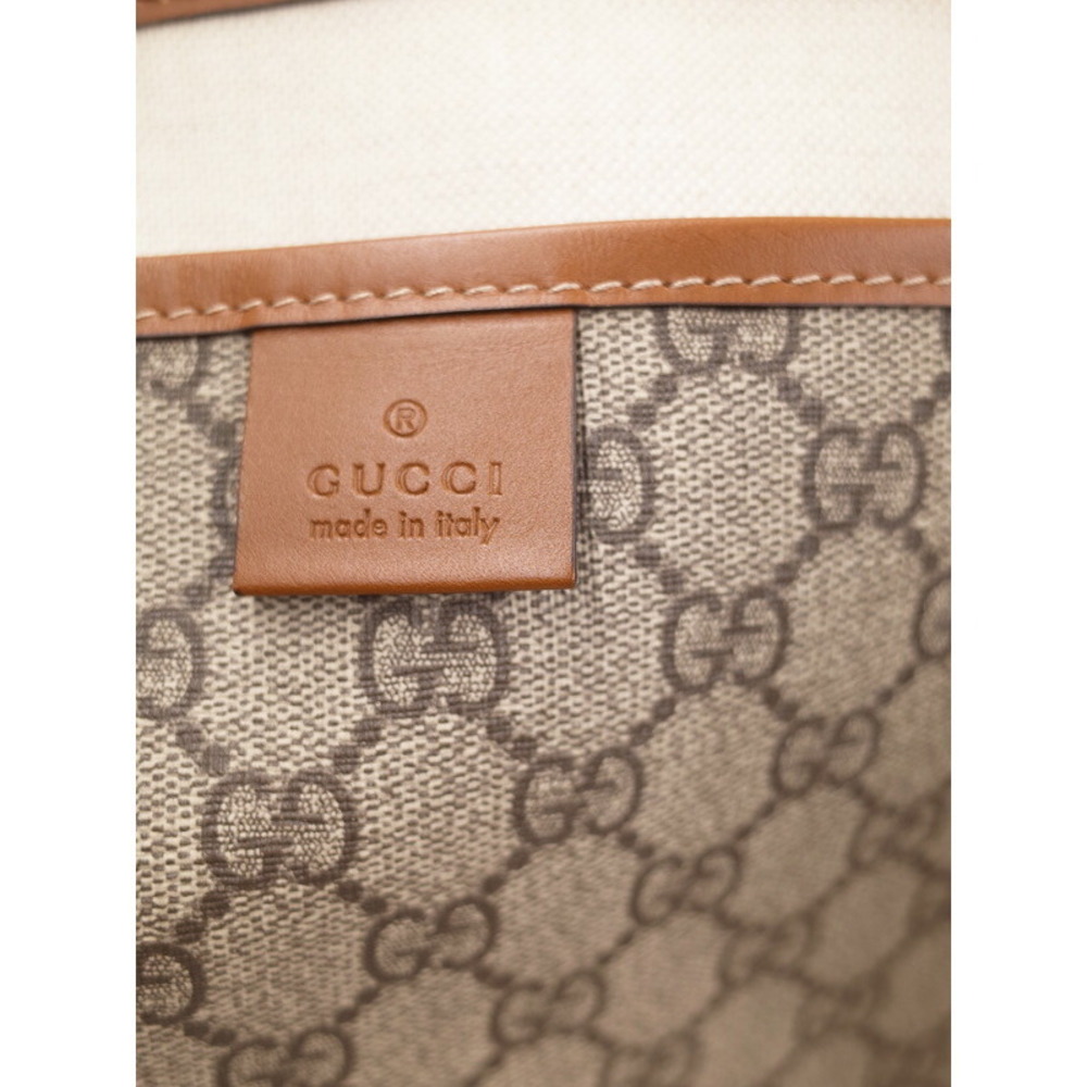 Gucci handbag beige brown GG canvas tote bag - Picture 8 of 9